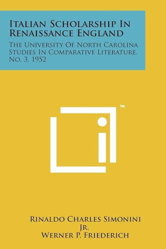 Italian Scholarship In Renaissance England