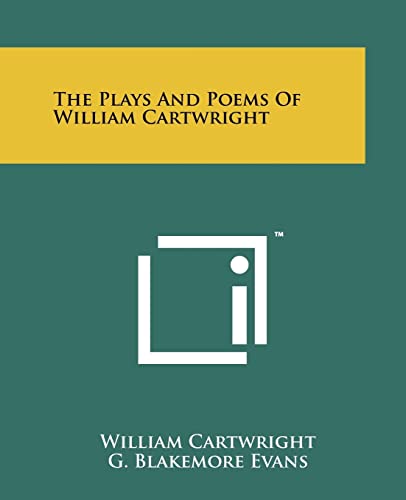 The Plays And Poems Of William Cartwright cover