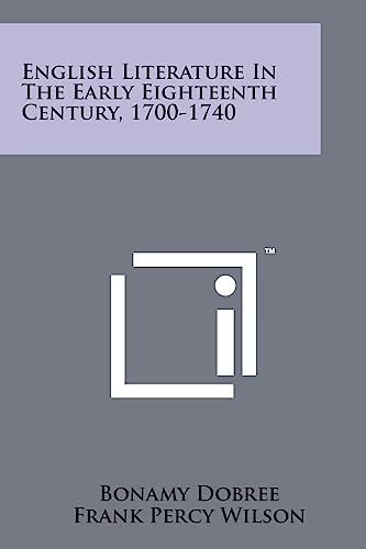 English Literature in the Early Eighteenth Century, 1700-1740 cover