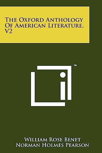 The Oxford Anthology Of American Literature, V2 cover