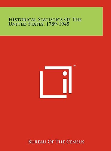 Historical Statistics Of The United States, 1789-1945 cover