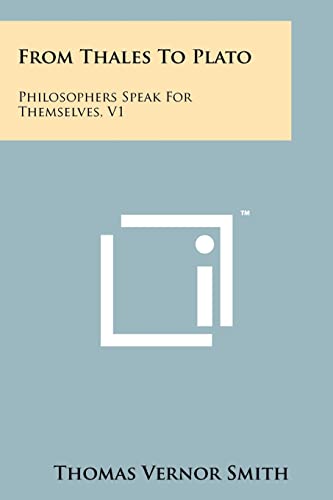 From Thales to Plato cover