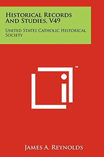 Historical Records and Studies, V49 cover