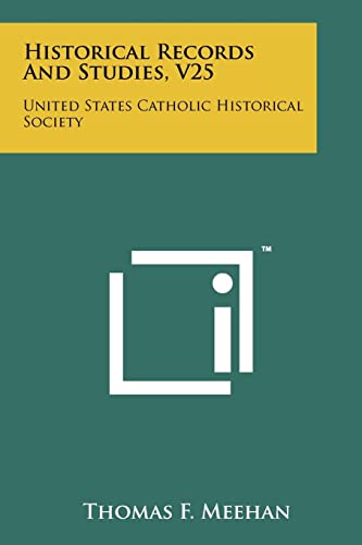 Historical Records and Studies, V25 cover