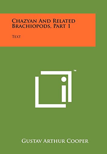 Chazyan and Related Brachiopods, Part 1