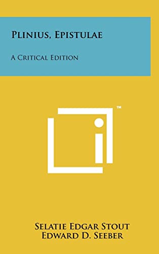 Plinius, Epistulae cover