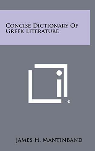 Concise Dictionary of Greek Literature cover