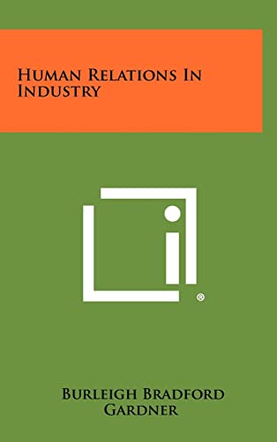 Human Relations in Industry cover