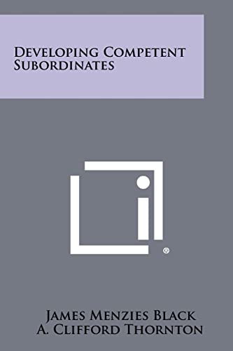 Developing Competent Subordinates cover