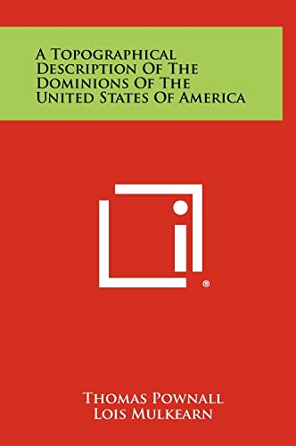 A Topographical Description of the Dominions of the United States of A cover