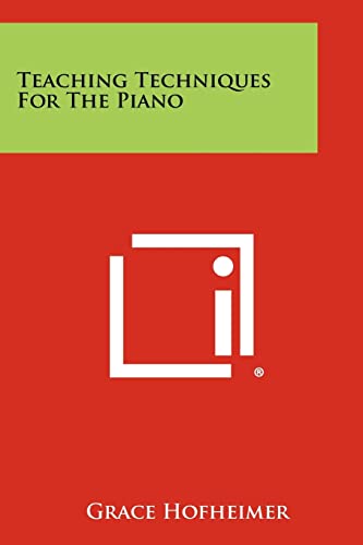 Teaching Techniques For The Piano cover