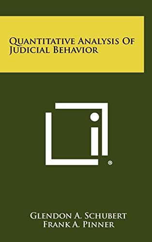 Quantitative Analysis of Judicial Behavior cover