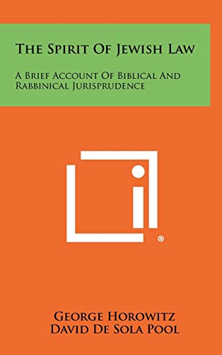 The Spirit of Jewish Law cover