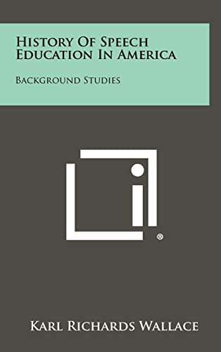 History of Speech Education in America cover