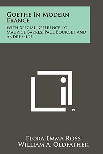Goethe In Modern France cover