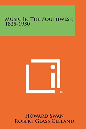 Music in the Southwest, 1825-1950 cover