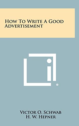 How To Write A Good Advertisement cover
