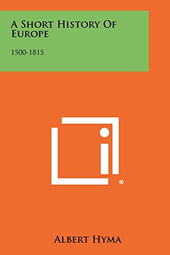 A Short History of Europe cover