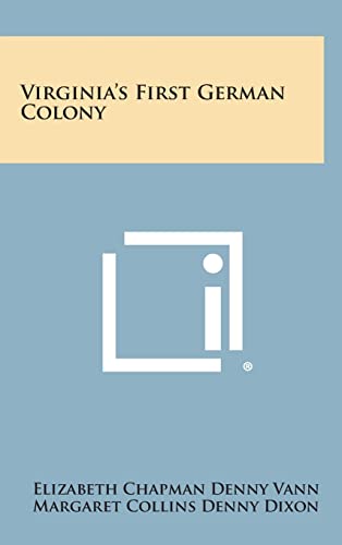 Virginia's First German Colony cover