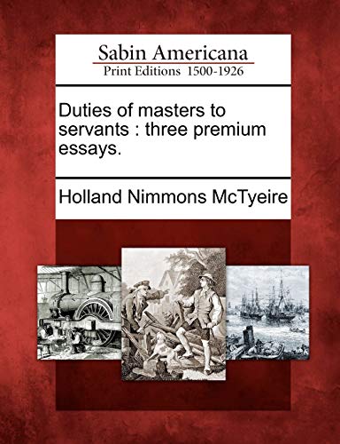 Duties of Masters to Servants cover