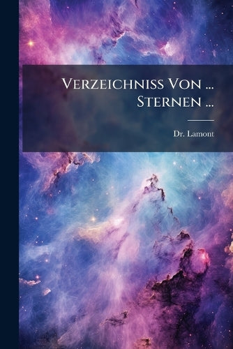Verzeichniss Von ... Sternen ... cover