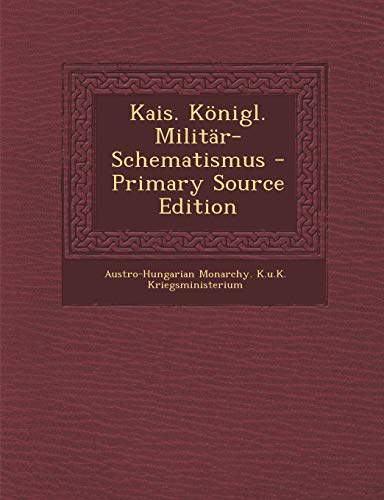 Kais. Königl. Militär-Schematismus cover