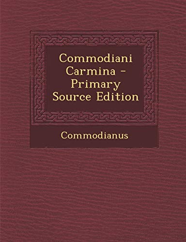 Commodiani Carmina cover