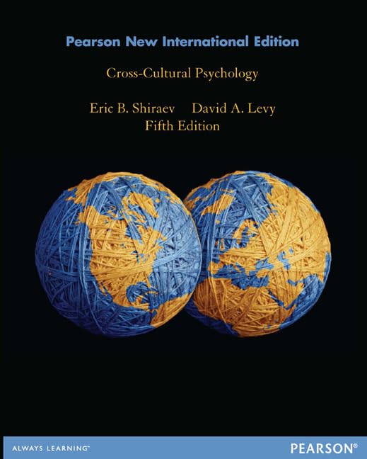 Cross-Cultural Psychology: Pearson New International Edition cover