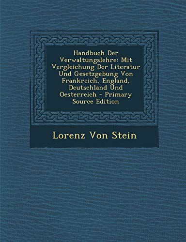 Handbuch Der Verwaltungslehre cover