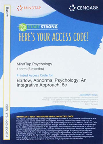 Bundle: Abnormal Psychology: An Integrative Approach, Loose-Leaf Version, 8th + Mindtap Psychology, 1 Term (6 Months) Printed Access Card