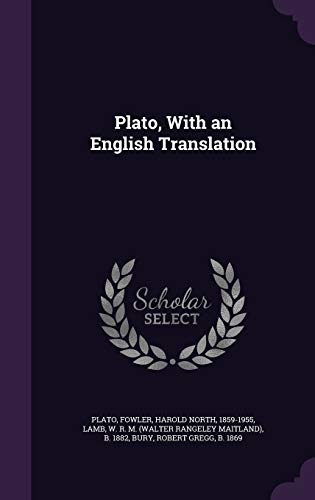 Plato, With an English Translation cover