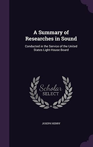 A Summary of Researches in Sound cover