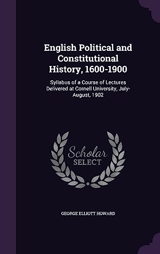 English Political and Constitutional History, 1600-1900 cover