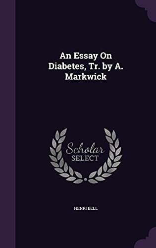 An Essay On Diabetes, Tr. by A. Markwick cover