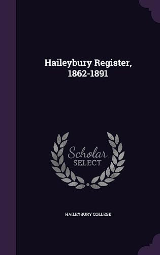 Haileybury Register, 1862-1891