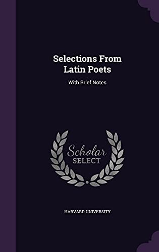 Selections From Latin Poets cover