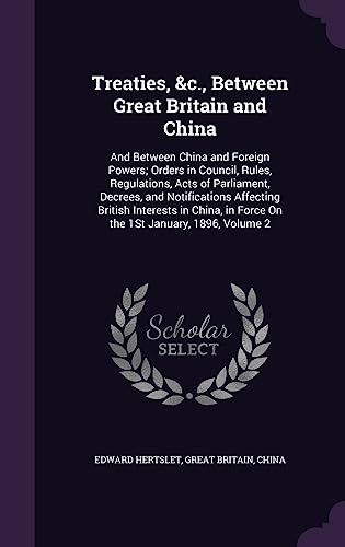 Treaties, &c., Between Great Britain and China cover