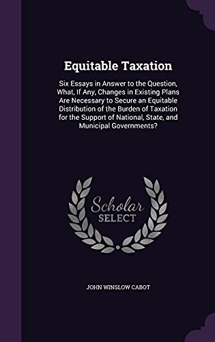 Equitable Taxation cover