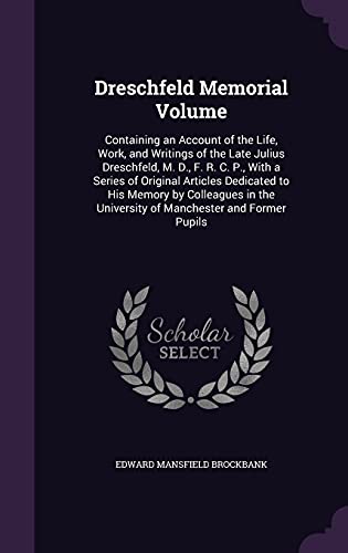 Dreschfeld Memorial Volume cover