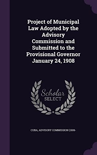 Project of Municipal Law Adopted by the Advisory Commission and Submit cover
