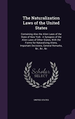 The Naturalization Laws of the United States cover