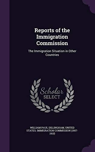 Reports of the Immigration Commission cover