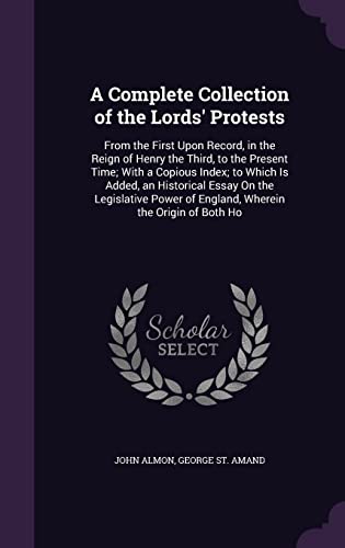 A Complete Collection of the Lords' Protests cover