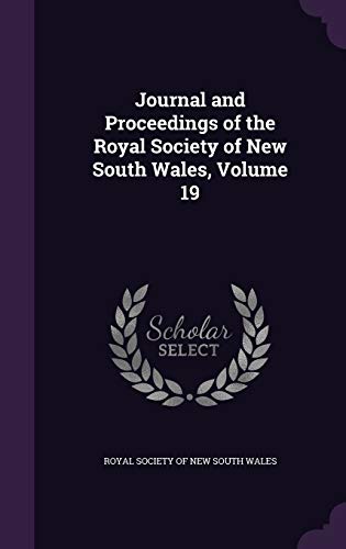 Journal and Proceedings of the Royal Society of New South Wales, Volum cover