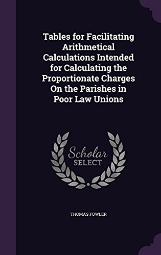 Tables for Facilitating Arithmetical Calculations Intended for Calcula cover