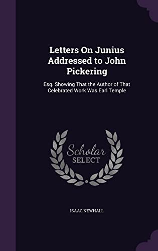 Letters On Junius Addressed to John Pickering cover