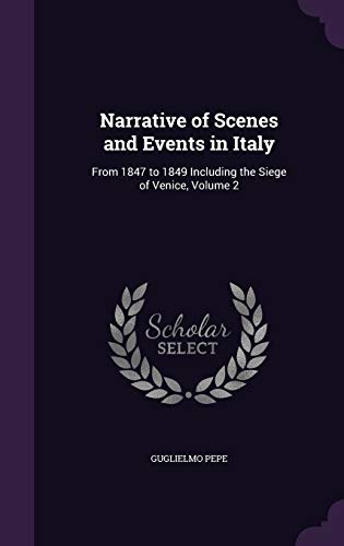 Narrative of Scenes and Events in Italy cover