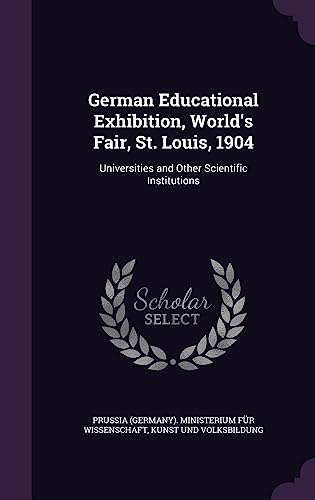 German Educational Exhibition, World's Fair, St. Louis, 1904 cover