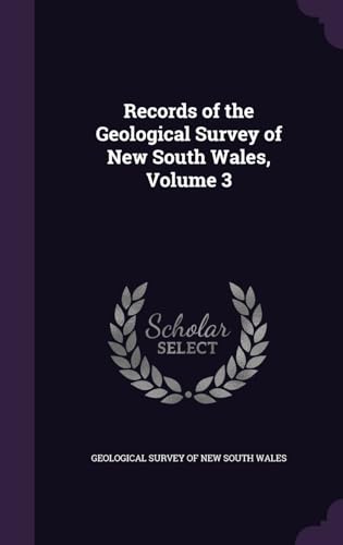 Records of the Geological Survey of New South Wales, Volume 3 cover