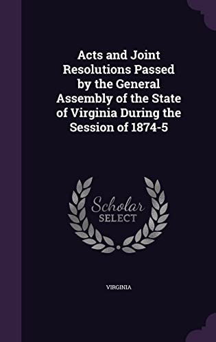 Acts and Joint Resolutions Passed by the General Assembly of the State cover
